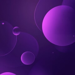 Aufkleber - Vibrant Purple Spheres Float Gracefully Against a Deep Violet Backdrop, Inviting Imagination and Creativity in a Cosmic Dance of Colors and Shapes