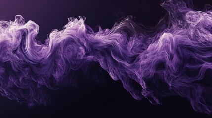 Poster - Mystical Purple Smoke Swirling Gracefully Against a Dark Backdrop Creates an Otherworldly Atmosphere at Twilight