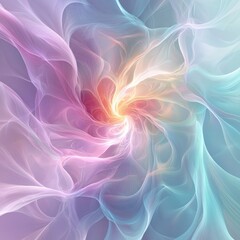 Fototapete - Swirling Colors and Ethereal Forms Blend Harmoniously in a Mesmerizing Display, Captivating the Viewer With Its Vibrant Energy and Dreamlike Essence