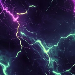 Fototapete - Vibrant Electric Currents Dance Through Cosmic Voids in a Mesmerizing Display of Color and Energy During an Abstract Journey Into Light and Motion