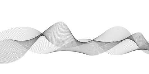 Aufkleber - Abstract wave elements. Seamless wave pattern. Wavy curve line art striped graphic template. wavy horizontal lines. Vector border design element