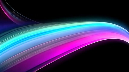 Poster - Colorful light waves dance across a dark background creating a mesmerizing visual experience