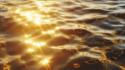 Poster - Captivating golden reflections on water during sunset highlighting serenity and beauty of nature