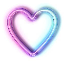 Wall Mural - png heart neon colors light.