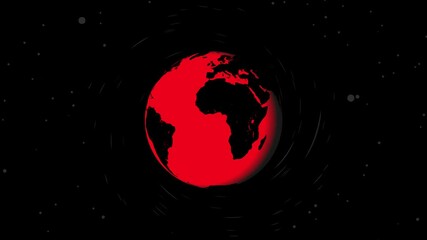 abstract beautiful rotated earth ,planet ,global, world motion .
