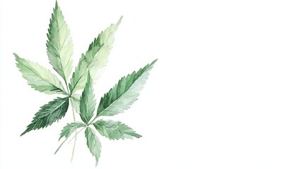 Poster - A soft illustration provides a detailed look at vibrant green leaves