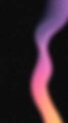 Poster - Abstract illustration featuring a flowing gradient of purple, pink, and orange hues against a dark background, creating a sense of movement and visual depth for artistic design