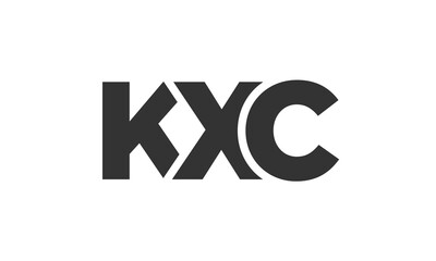 Poster - KXC logo design template with strong and modern bold text. Initial based vector logotype featuring simple and minimal typography. Trendy company identity.