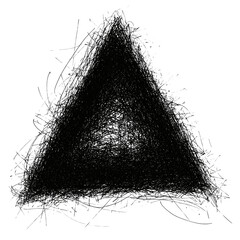 Wall Mural - png triangle scribble abstract black lines.