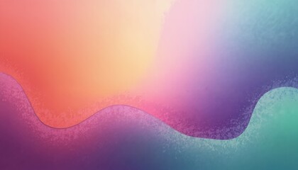 Leinwandbilder - Abstract art background featuring soft gradients, grainy texture, vibrant mix pink orange purple, green colours. Modern artistic wallpaper backdrop, digital design resource, graphic element, smooth