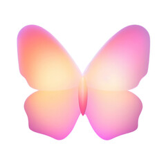 Wall Mural - png blurry butterfly icon shape aura light abstract glowing.