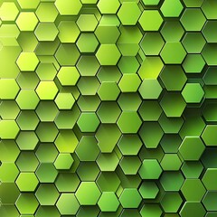Aufkleber - Abstract green honeycomb pattern with depth and shadow