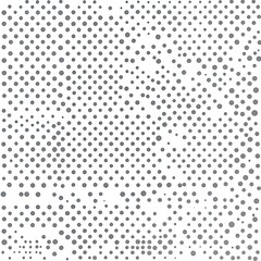 Aufkleber - Abstract grayscale dot pattern with varying density and size, creating a dynamic visual texture