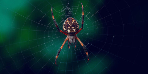 Big spider on the web