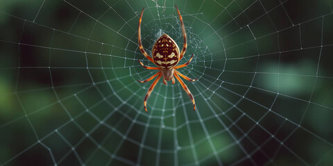 Big spider on the web