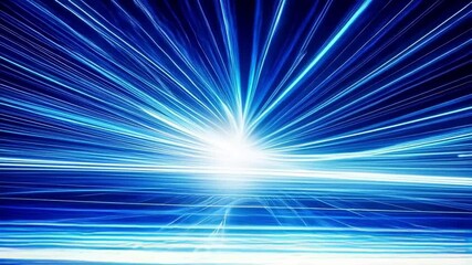 Futuristic tunnel of blue digital code flowing toward light in cyberspace loop