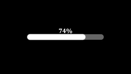 Fototapete - Progress bar showing 39 percent loading. Animated progress bar at 39 percent on a dark background illustrating data processing and downloading concepts visualization of progress and loading