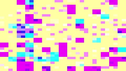 Poster - Bright geometric pixelated mosaic square. Abstract geometric pixelated mosaic background with bright and vibrant colors in a square pattern