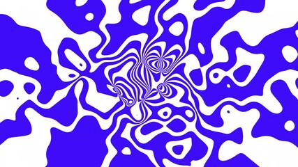 Poster - Blue and white spiral optical illusion. Abstract swirling blue and white pattern with optical illusion effect a hypnotic and mesmerizing visual