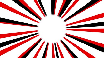 Poster - Bold geometric burst design in red black and white. Bold geometric burst abstract design in red black and white creates striking visuals for creative projects and graphic motion backgrounds