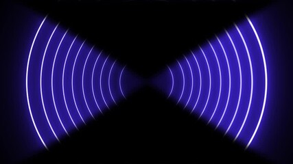 Poster - Curves presentation with modern futuristic design. Abstract glowing neon curves on a black background in a minimalist presentation displaying a sense of modernity and futuristic design