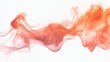 © Art - Abstract orange-red smoke swirls on white