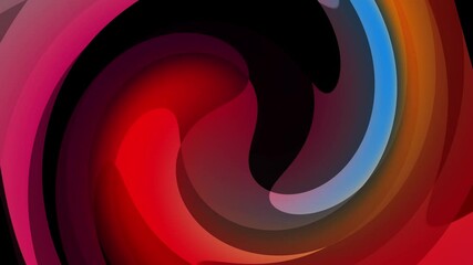 Poster - Flowing gradient swirls with vibrant colors. Abstract gradient swirls flowing motion design in vibrant red pink and blue against a dark backdrop artistic creative modern visual effects