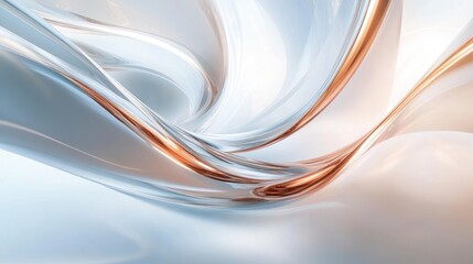 Poster - Abstract design with fluid, translucent forms and warm highlights.