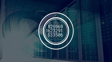 Poster - On appearing HUD, ring segments animating, pulsing, rotating and updating codes to show data cycles