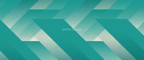 Poster - Green gradation abstract background. With geometry patterns arranged neatly and symmetrically. Web banner, wallpaper, banner, brochure. Geometric shapes background.	