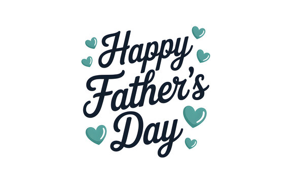 Happy Father’s Day Typography Design in Simple Minimal Style
