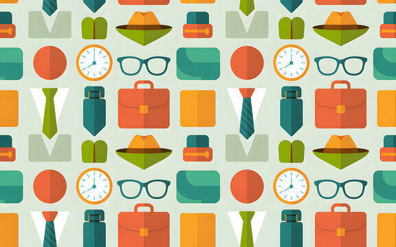 Father’s Day Themed Seamless Pattern Printable Poster Social Media Banner and Customizable Template