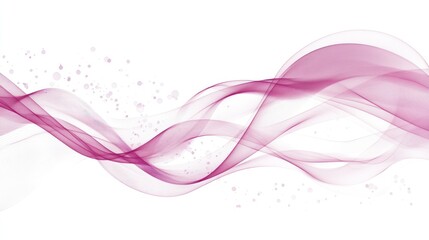 Poster - abstract design featuring flowing pink lines on a white background.