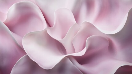 Poster - Close-up view of soft, flowing fabric folds in shades of pink.