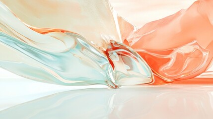 Poster - Abstract shapes in soft, flowing colors.