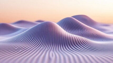 Poster - Abstract landscape of gentle, undulating forms.