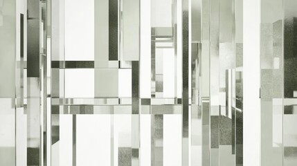 Poster - Abstract geometric shapes in a stylized interior design.