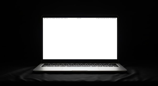 Laptop computer blank screen night time