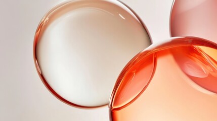 Poster - close-up view of overlapping translucent spheres.