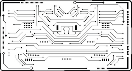 Aufkleber - circuit board texture background, seamless pattern.