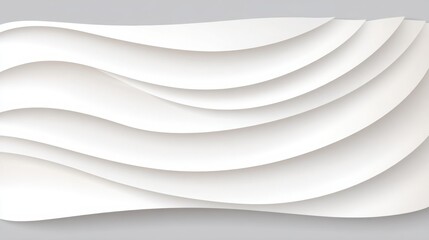 Poster - Elegant white wavy wave pattern depicting quantum-enhanced market symmetry validator icon concept in modern design