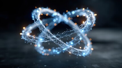 Poster - A heart made of glowing lights radiating warmth and love in a beautifully crafted artistic presentation