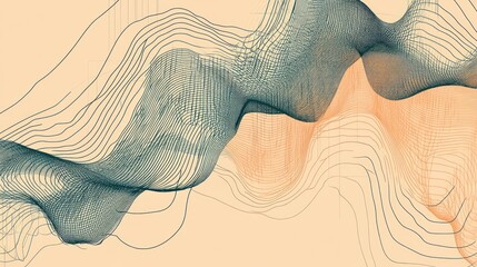 Poster - abstract design with flowing lines and soft colors.