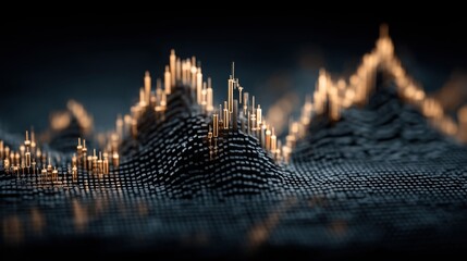 Poster - Urban landscape featuring multiple buildings highlighting the concept of quantum indexed fib swing trade planning