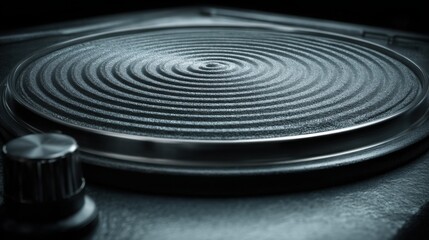Poster - A stylish stove with a unique circular design showcasing real-time breakout pullback bounce radar icon concept