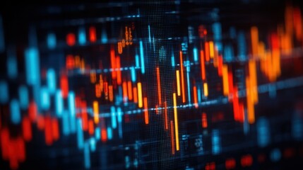 Poster - A computer screen displaying a red and blue pattern representing real-time cross-market golden ratio convergence scanner
