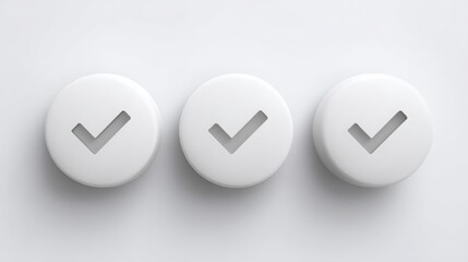 Poster - Three white eggs with a tick symbol signifying refined status and clarity in task phases for effective project management