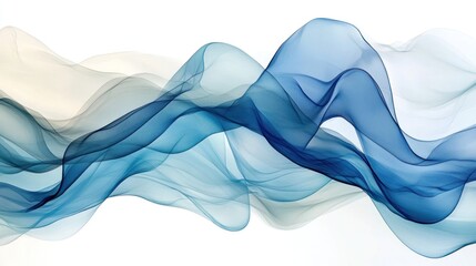 Wall Mural - Fluid, flowing, abstract design of translucent ribbons.