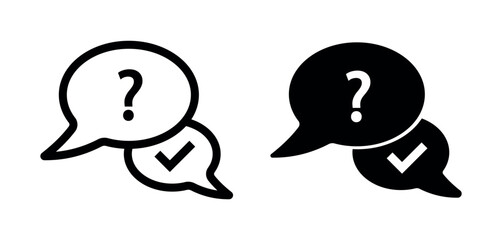 Aufkleber - FAQ icon. FAQ symbol png and vector illustration on transparent background