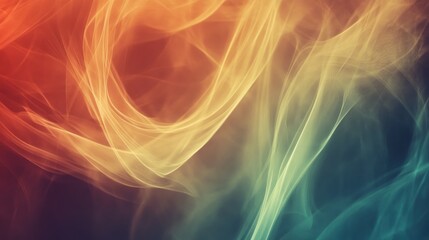 Wall Mural - Abstract swirling smoke with vibrant color gradients.